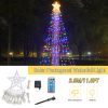 Remote+Warm White Solar Waterfall String Light Christmas Tree Hanging US