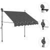 Manual Retractable Awning with LED 59.1" Anthracite