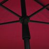 Garden Parasol with Pole 82.7"x55.1" Bordeaux Red