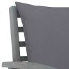 5 Piece Garden Lounge Set with Cushion Solid Acacia Wood Gray