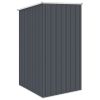 Garden Shed Anthracite 34.3"x38.6"x62.6" Galvanized Steel