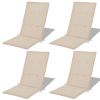 Garden Chair Cushions 4 pcs Cream 47.2"x19.7"x1.2"