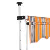 Manual Retractable Awning 78.7" Yellow and Blue Stripes