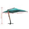 Floating Parasol Melia 118.1"x157.5" Green