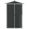 Garden Shed Anthracite 42.3"x18.1"x72" Galvanized Steel