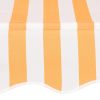 Manual Retractable Awning 78.7" Orange and White Stripes