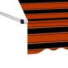 Manual Retractable Awning 98.4" Orange and Brown