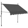 Manual Retractable Awning with LED 59.1" Anthracite