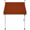 Manual Retractable Awning 59.1" Orange and Brown