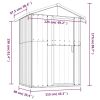 Garden Shed Anthracite 49.6"x38.4"x69.7" Galvanized Steel