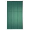 Garden Tool Shed Green 63.4"x35"x63.4" Galvanized Steel