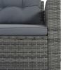 9-piece Outdoor Patio Large Wicker Sofa Set;  Rattan Sofa set for Garden;  Backyard; Porch and Poolside;  Gray wicker;  Gray Cushion