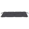 Garden Bench Cushion Anthracite 43.3"x19.6"x2.7" Fabric