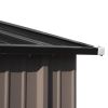 TOPMAX Patio 5ft Wx3ft. L Garden Shed; Metal Lean-to Storage Shed with Lockable Door; Tool Cabinet for Backyard; Lawn; Garden; Brown