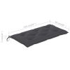 Garden Bench Cushion Anthracite 43.3"x19.6"x2.7" Fabric