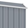 Garden Shed Gray 34.3"x38.6"x62.6" Galvanized Steel