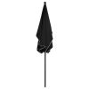 Garden Parasol with Pole 82.7"x55.1" Black