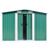 Garden Shed 101.2"x154.3"x71.3" Metal Green