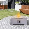 40; 000BTU Exterior Faux Stone Propane Fire Pit For Outdoor Garden Backyard with Water Proof Cover and Lava Rock