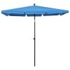 Garden Parasol with Pole 82.7"x55.1" Azure Blue