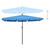 Garden Parasol with Pole 82.7"x55.1" Azure Blue