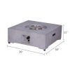 40; 000BTU Exterior Faux Stone Propane Fire Pit For Outdoor Garden Backyard with Water Proof Cover and Lava Rock