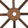 2pcs 24-Inch Old Western Style Garden Art Wall Decor Wooden Wagon Wheel Brown