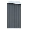 Garden Log Storage Shed Galvanized Steel 129.9"x33.1"x59.8" Gray