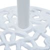 Umbrella Base White 26.5 lbs 18.9" Cast Iron