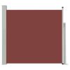 Patio Retractable Side Awning 66.9"x118.1" Brown