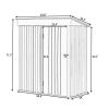 TOPMAX Patio 5ft Wx3ft. L Garden Shed; Metal Lean-to Storage Shed with Lockable Door; Tool Cabinet for Backyard; Lawn; Garden; Brown