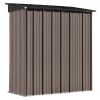 TOPMAX Patio 5ft Wx3ft. L Garden Shed; Metal Lean-to Storage Shed with Lockable Door; Tool Cabinet for Backyard; Lawn; Garden; Brown