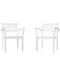 Bradley Outdoor Patio Wood Garden Stacking Armchair (Set of 2)