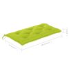 Garden Bench Cushion Bright Green 39.4"x19.7"x 2.8" Fabric