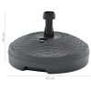 Umbrella Base Sand/Water Filled 5.3 gal Anthracite Plastic Rattan