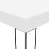 Garden Gazebo Powder-Coated Steel 118.1"x157.4"x106.2" White