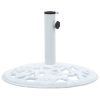 Umbrella Base White 26.5 lbs 18.9" Cast Iron