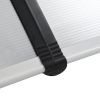 Door Canopy Black 78.7"x39.4" PC