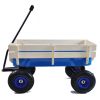 Outdoor&nbsp;Wagon&nbsp;All&nbsp;Terrain&nbsp;Pulling&nbsp;w/Wood&nbsp;Railing&nbsp;Air&nbsp;Tires&nbsp;Children&nbsp;Kid&nbsp;Garden