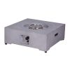 40; 000BTU Exterior Faux Stone Propane Fire Pit For Outdoor Garden Backyard with Water Proof Cover and Lava Rock