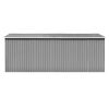 Garden Shed 101.2" x 192.5" x 71.3" Metal Gray