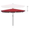 Garden Parasol with Pole 82.7"x55.1" Bordeaux Red