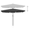 Garden Parasol with Pole 82.7"x55.1" Anthracite