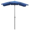 Garden Parasol with Pole 78.7"x51.2" Azure Blue