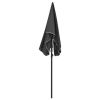 Garden Parasol with Pole 78.7"x51.2" Anthracite