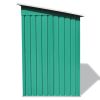 Garden Shed Green Metal 74.8"x48.8"x71.3"