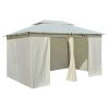 Garden Marquee with Curtains 157.5"x118.1" White