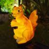 1pc Solar Resin Squirrel Floor Lamp; LED Outdoor Rain Light Courtyard Garden Lawn Landscape Light