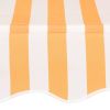 Manual Retractable Awning 137.8" Orange and White Stripes