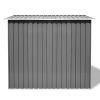 Garden Storage Shed Gray Metal 101.2"x80.7"x70.1"